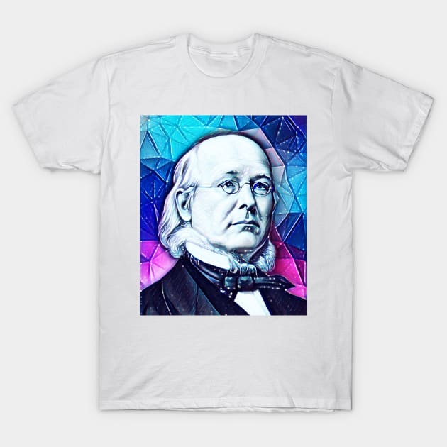 Horace Greeley Snowy Portrait | Horace Greeley Artwork 5 T-Shirt by JustLit